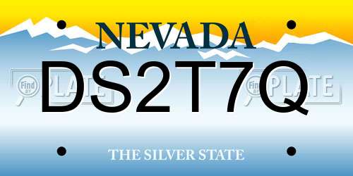 DS2T7Q Nevada License Plate