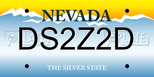 DS2Z2D Nevada License Plate