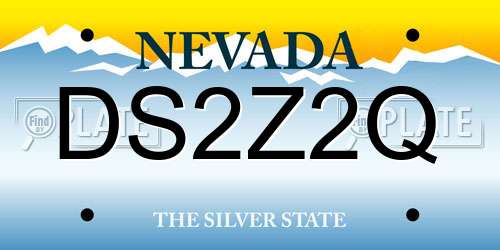 DS2Z2Q Nevada License Plate
