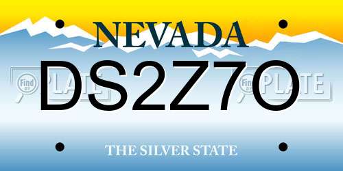DS2Z7O Nevada License Plate