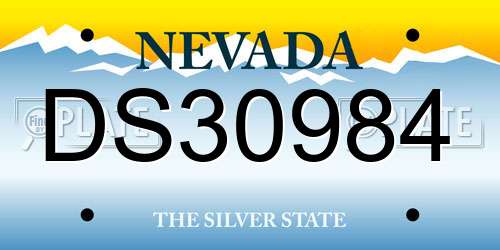 DS30984 Nevada License Plate