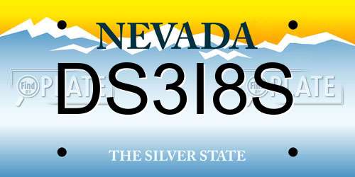 DS3I8S Nevada License Plate