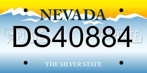 DS40884 Nevada License Plate