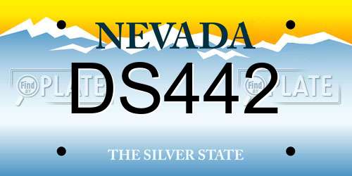 DS442 Nevada License Plate