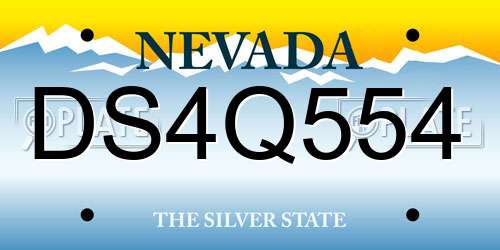 DS4Q554 Nevada License Plate