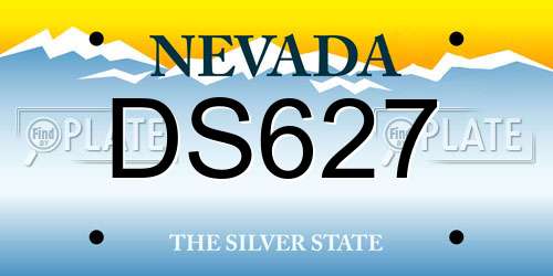 DS627 Nevada License Plate