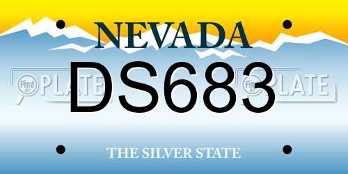 DS683 Nevada License Plate