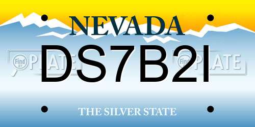 DS7B2I Nevada License Plate