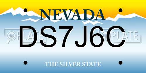 DS7J6C Nevada License Plate