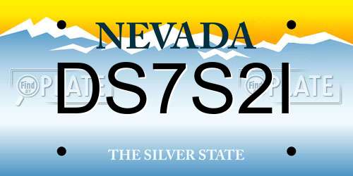 DS7S2I Nevada License Plate