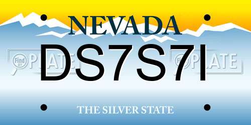 DS7S7I Nevada License Plate