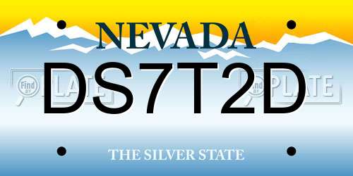 DS7T2D Nevada License Plate