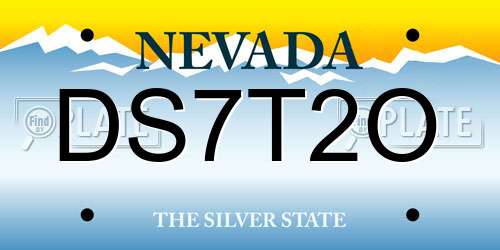 DS7T2O Nevada License Plate