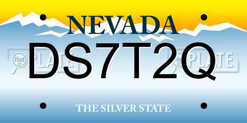 DS7T2Q Nevada License Plate