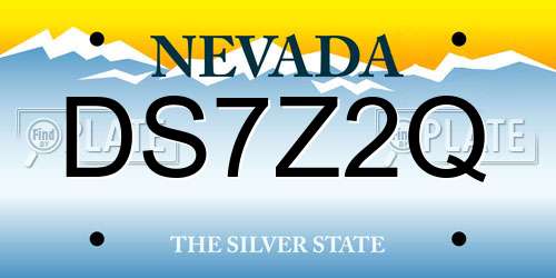 DS7Z2Q Nevada License Plate