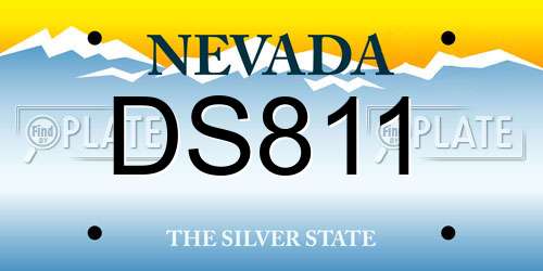 DS811 Nevada License Plate