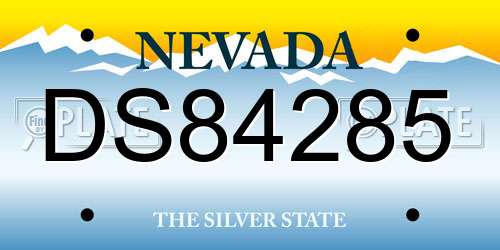 DS84285 Nevada License Plate