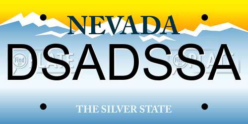 DSADSSA Nevada License Plate