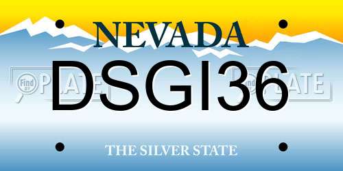 DSGI36 Nevada License Plate