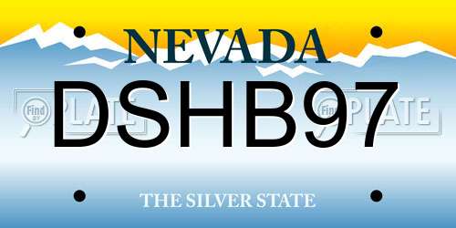 DSHB97 Nevada License Plate