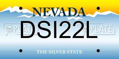 DSI22L Nevada License Plate