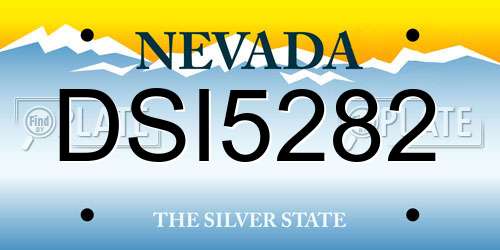DSI5282 Nevada License Plate