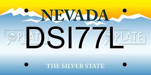 DSI77L Nevada License Plate