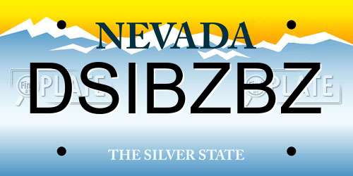 DSIBZBZ Nevada License Plate