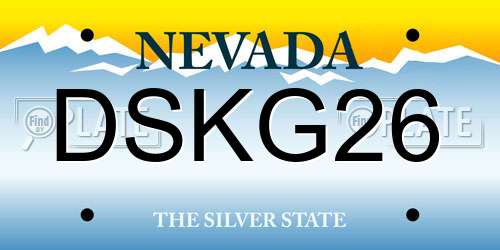 DSKG26 Nevada License Plate