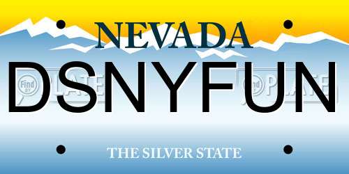 DSNYFUN Nevada License Plate