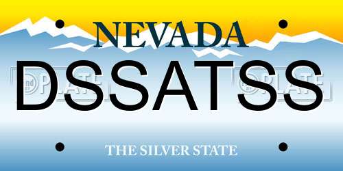DSSATSS Nevada License Plate