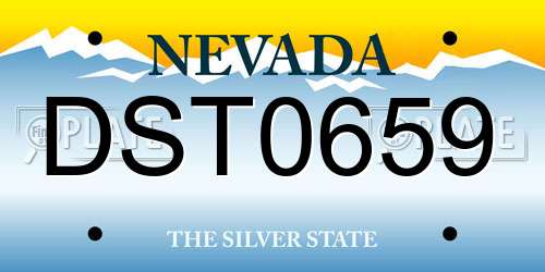 DST0659 Nevada License Plate