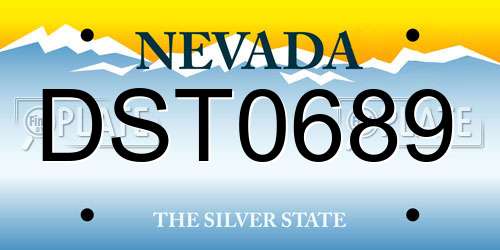 DST0689 Nevada License Plate