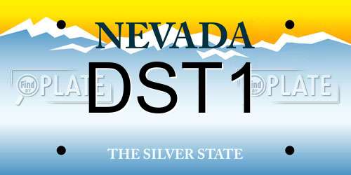 DST1 Nevada License Plate