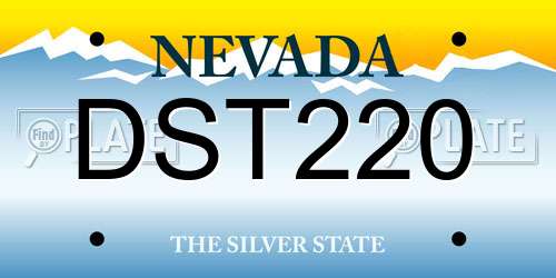 DST220 Nevada License Plate