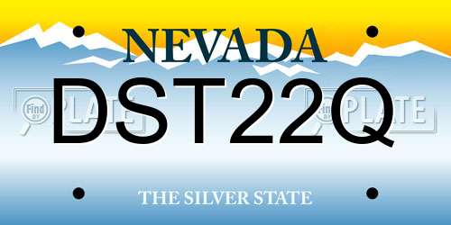 DST22Q Nevada License Plate