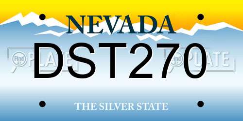 DST270 Nevada License Plate