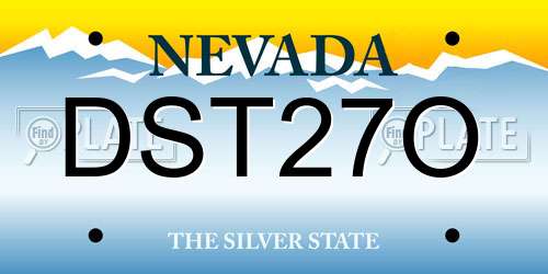DST27O Nevada License Plate