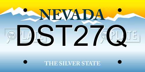DST27Q Nevada License Plate
