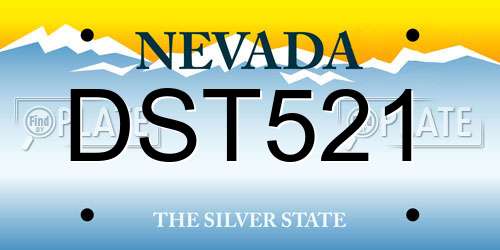 DST521 Nevada License Plate