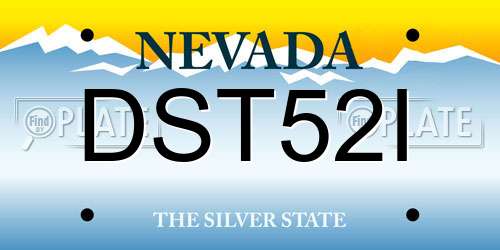 DST52I Nevada License Plate