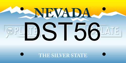 DST56 Nevada License Plate