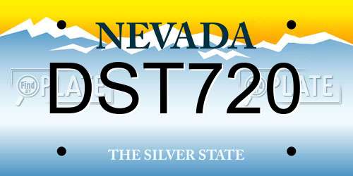 DST720 Nevada License Plate