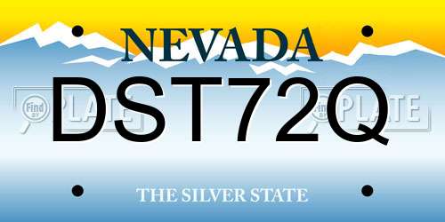 DST72Q Nevada License Plate
