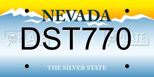 DST770 Nevada License Plate