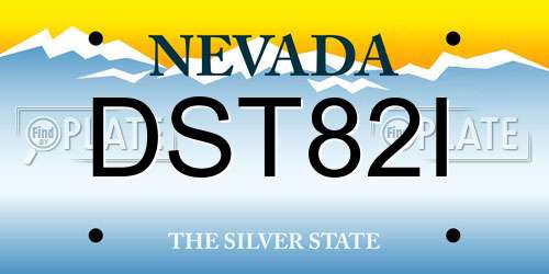 DST82I Nevada License Plate