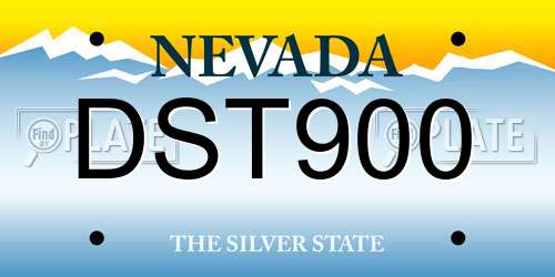 DST900 Nevada License Plate