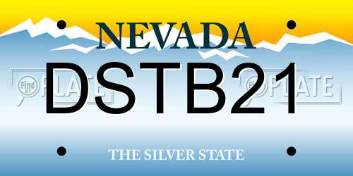 DSTB21 Nevada License Plate