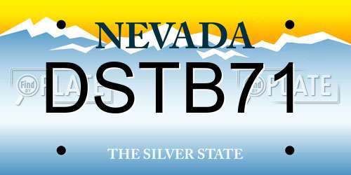 DSTB71 Nevada License Plate