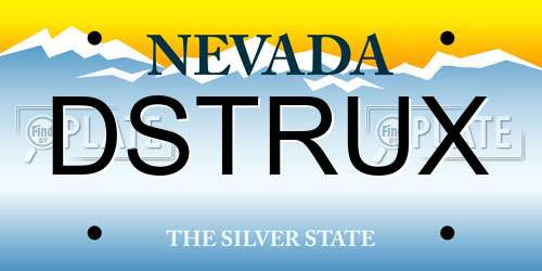 DSTRUX Nevada License Plate